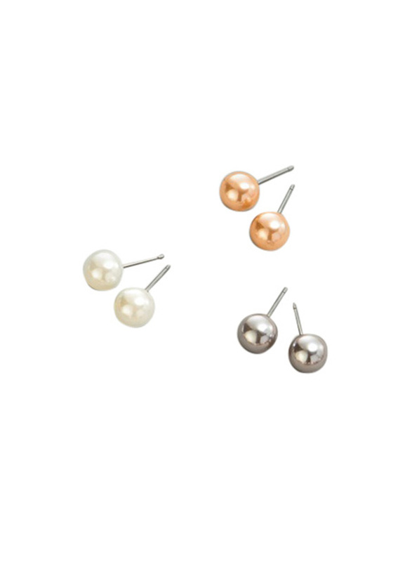 Avon 3-Piece Portia Stud Earrings Set for Women, Multicolor