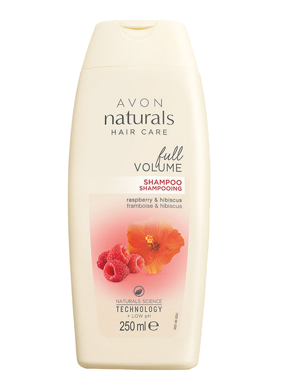 Avon Naturals Raspberry and Hibiscus Full Volume Shampoo for All Hair Types, 250 ml