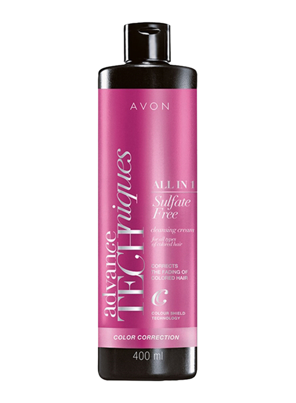 Avon Advance Techniques Pro Color Sulfate Free All-in-1 Cleansing Shampoo for All Hair Type, 400 ml