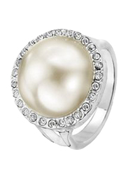 Avon Rubin Fashion Ring for Women, with Pearl and Stone, White, Size 8