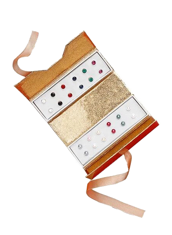 Avon 12-Piece Tawnie Two-tone Earrings Gift Set for Women, with Glass Stone and Faux Pearls, Multicolor