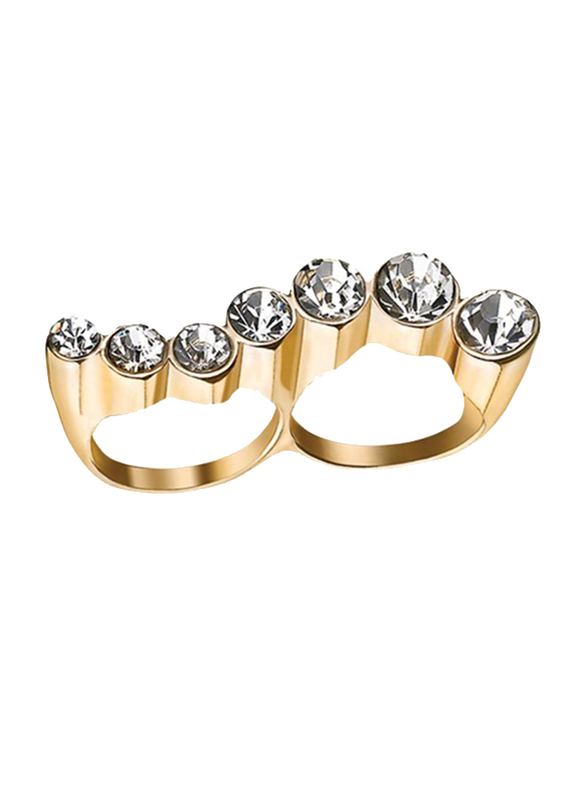 

Avon Adriana Fashion Ring for Women, with Stones, Gold/White, Size 8