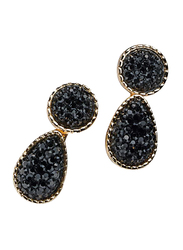 Avon Rishelle Drop Earrings for Women, Black/Gold