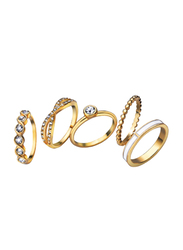Avon Amelie Stackable Ring for Women, with Diamond Stone, Gold, Size 8
