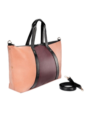 Avon Abree Colourblock Weekender PVC Tote Bag for Women, Brown