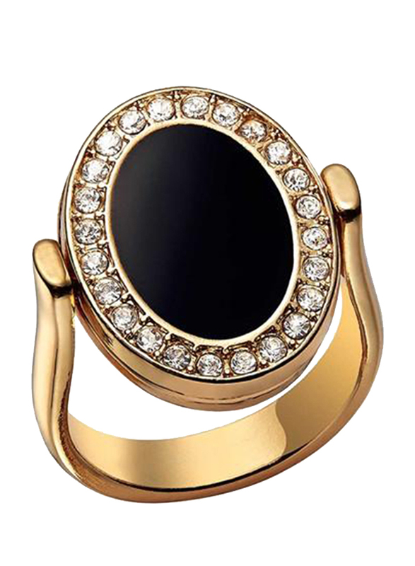 

Avon Sydney Flip Fashion Ring for Women, with Stone, Black/Gold, Size 8
