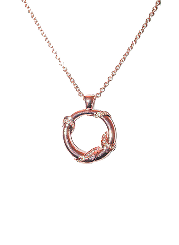 Avon Knotted Statement Necklace for Women, Rose Gold