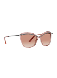 Badgley Mischka Jacquelyn Full Rim Cat Eye Silver/Blush Sunglasses for Women, Blush Lens, 56/16/140