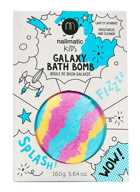 Nailmatic Kids 160g Galaxy Bath Ball, Blue/Yellow/Pink