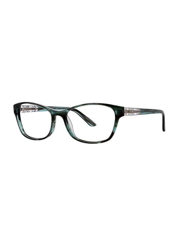 Badgley Mischka Michele Full Rim Tea Cup Emerald Frame for Women, 53/16/135