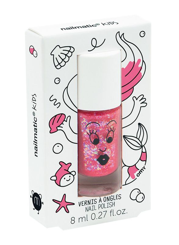 Nailmatic Kids Water Based Nail Polish, 8ml, Sissi Pink Glitter