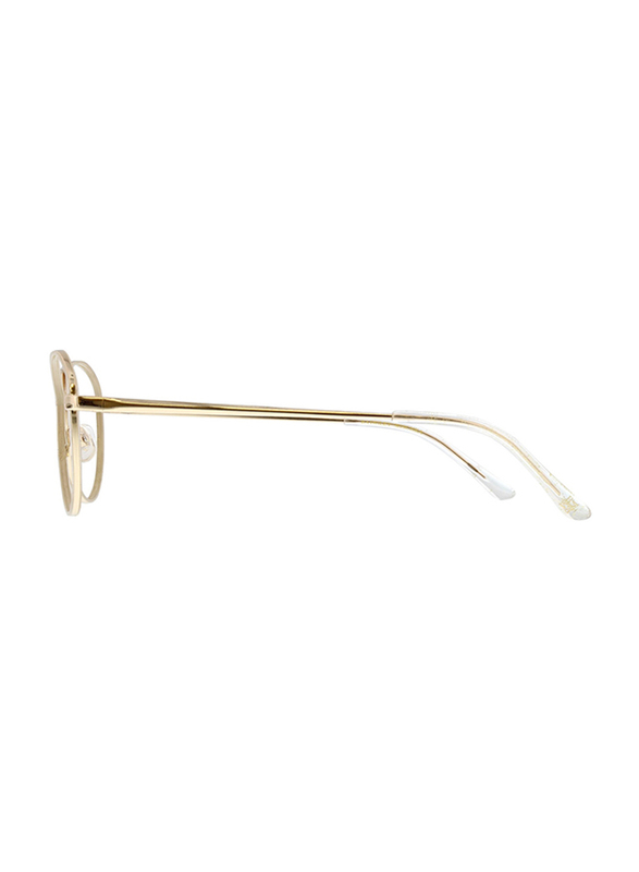 Badgley Mischka Chandell Full Rim Aviator Gold Frame for Women, 57/15/140