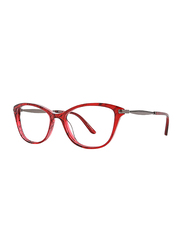 Badgley Mischka Alecia Full Rim Tea Cup Ruby Frame for Women, 52/16/135
