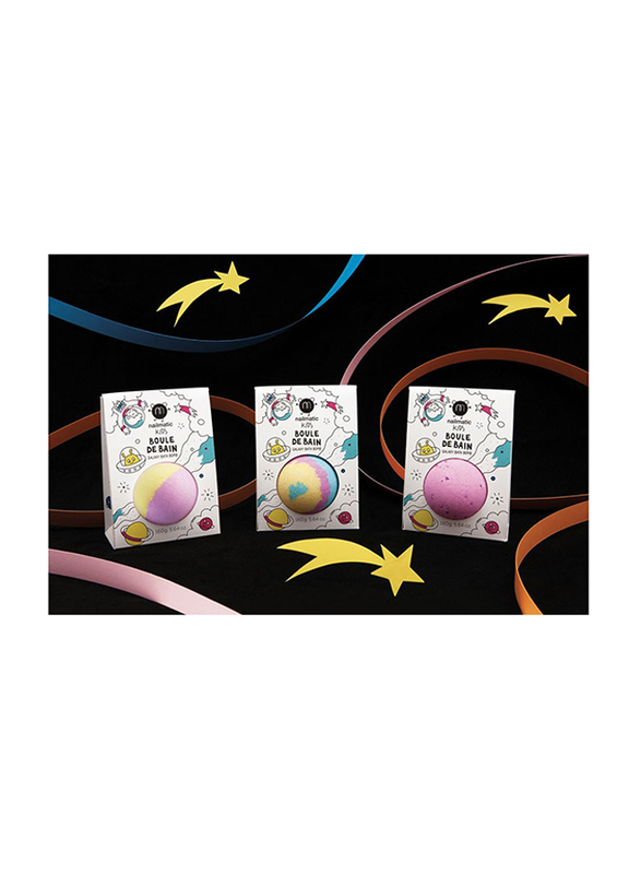 Nailmatic Kids 160g Galaxy Bath Ball, Blue/Yellow/Pink