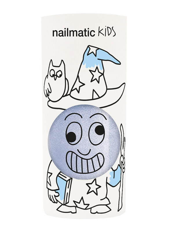 Nailmatic Kids Water Based Nail Polish, 8ml, Merlin Pearly Blue Shimmer