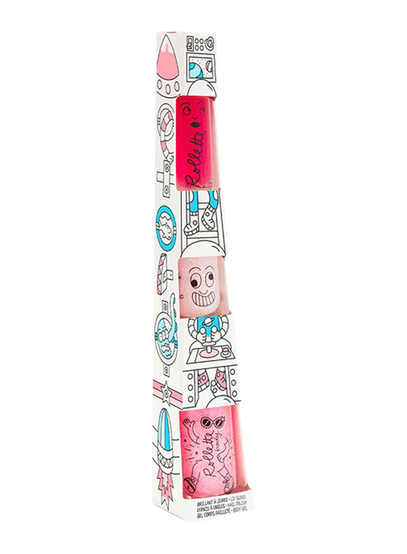 Nailmatic Kids 3-Pieces Dream Rocket Totem Set, Multicolor