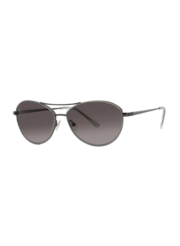 Badgley Mischka Caroline Full Rim Aviator Mint Sunglasses for Women, Dark Brown Lens, 57/15/140
