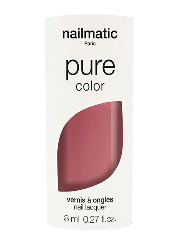 Nailmatic Pure Color Plant-Based Glossy Nail Polish, 8ml, Ninon Rosewood, Red