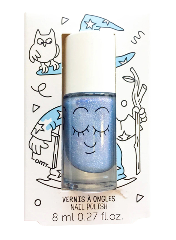 Nailmatic Kids Water Based Nail Polish, 8ml, Merlin Pearly Blue Shimmer