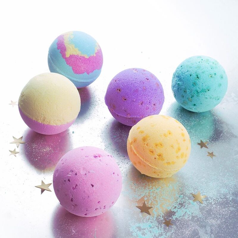 Nailmatic Kids 160g Supernova Bath Ball, Pink/Yellow/Purple
