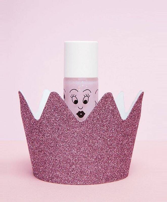 Nailmatic Kids Water Based Nail Polish, 8ml, Polly Light Pink Glitter