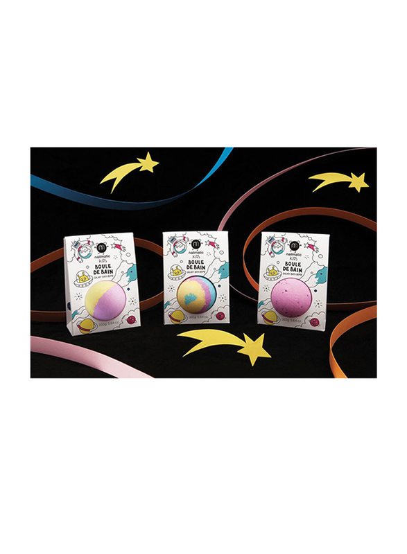 Nailmatic Kids 160g Supernova Bath Ball, Pink/Yellow/Purple