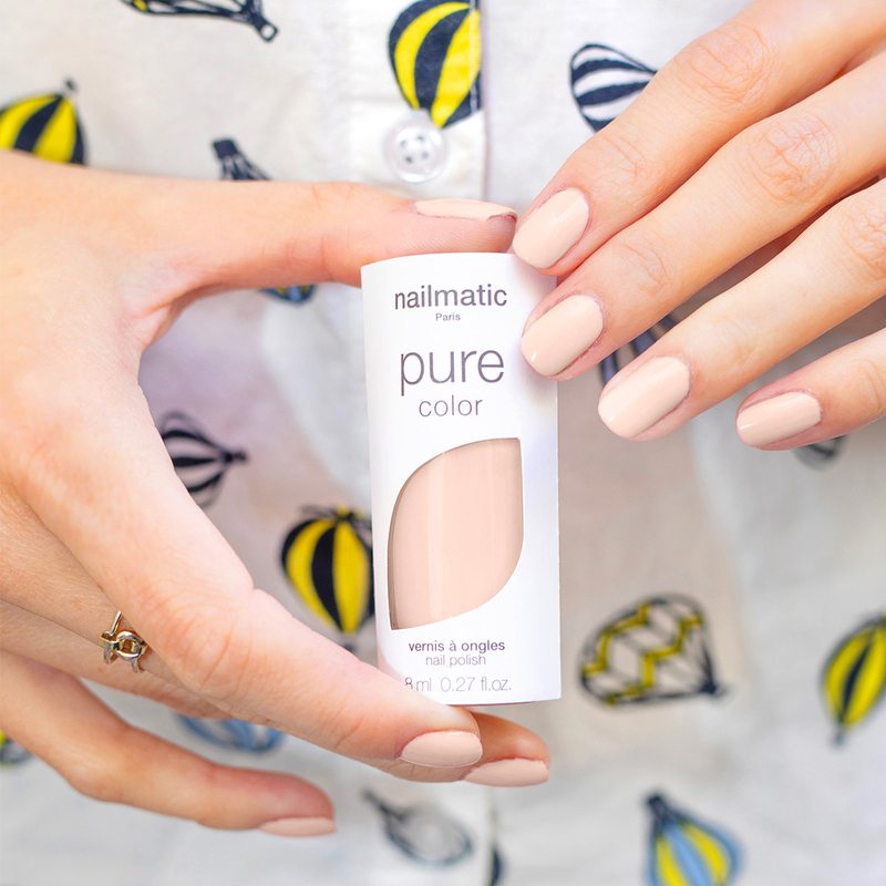 Nailmatic Pure Color Plant-Based Glossy Nail Polish, 8ml, Elsa Sheer Beige
