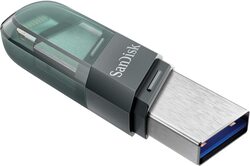 SanDisk 128GB iXpand USB 3.1 Flash Drive, Grey