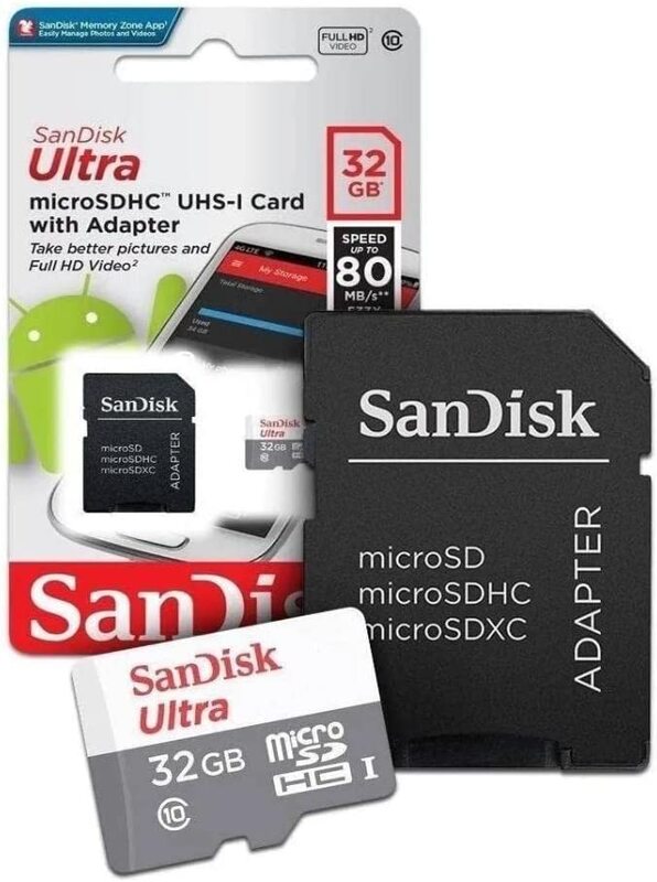 

SanDisk 32GB Ultra MicroSDHC Memory Card with Adapter
