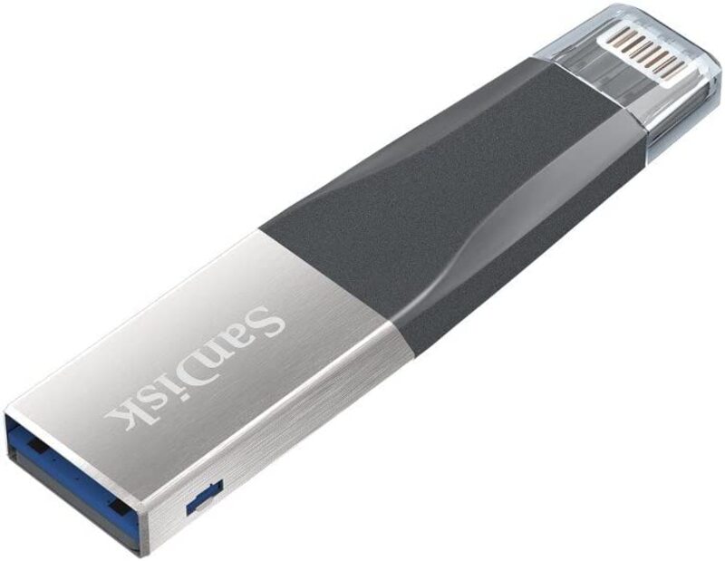 SanDisk 32GB iXpand Mini USB 3.0 Flash Drive, Grey