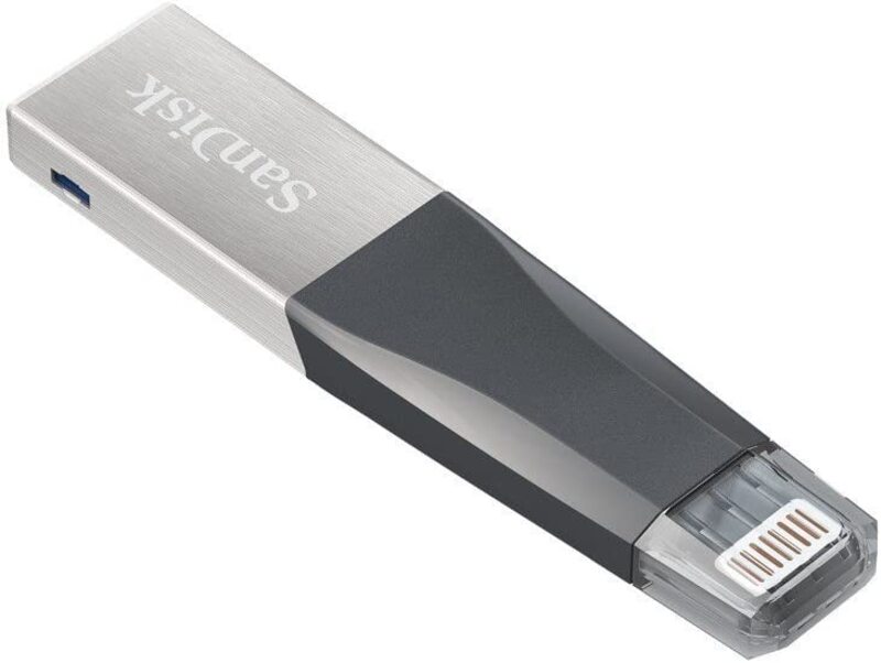 SanDisk 32GB iXpand Mini USB 3.0 Flash Drive, Grey