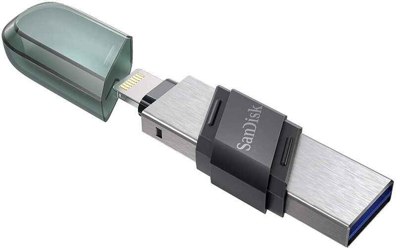 SanDisk 128GB iXpand USB 3.1 Flash Drive, Grey