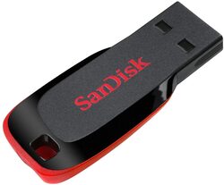SanDisk 8GB Cruzer Blade USB 2.0 Flash Drive, Black/Red