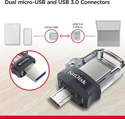 SanDisk 32GB Ultra Dual USB 3.0 Flash Drive, Black