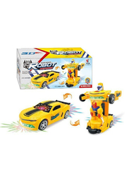 LB Toys Car Converting Transformer Robot with Light & Sound Electronic Toy, Ages 3+