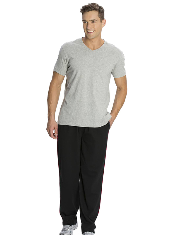 Jockey Men's 24X7 Jersey Pants Small, Black/US Red