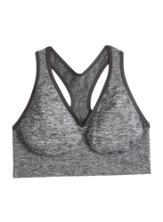 Hanes Women's Cosy Seamless Wire Free Bra, Grey, Extra Large