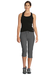 Jockey Ladies 24X7 Capri Pants for Women, Medium, Charcoal Melange