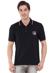 Jockey Men's USA Originals Polo T-Shirt, US85-0103, Extra Large, Black