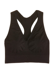Hanes Women's Cosy Seamless Wire Free Bra, Black, Extra Large
