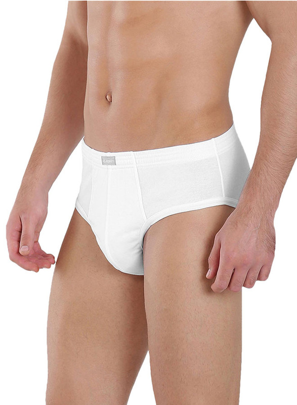 Jockey 2-Piece Elance Contour Brief Underwear Set for Men, 1009-0210, White, Medium