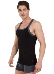 Jockey Zone Fashion Vest for Men, US27-0105, Black, Medium