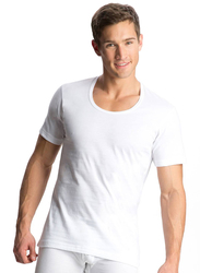 Jockey Elance Short Sleeve Round Neck T-Shirt for Men, 8826-0110, Extra Large, White
