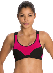 Jockey Xena Active Bra, Pink/Black, Small