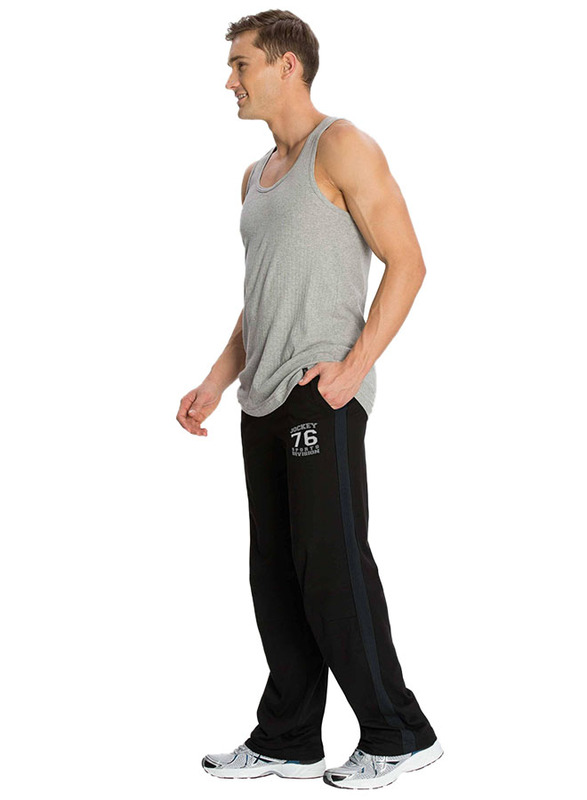 Jockey Men's Sports Star Track Pants Small, Black