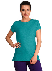 Jockey Ladies 24X7 Short Sleeve T-Shirt for Women, Medium, Teal Melange