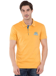 Jockey Men's 24X7 Short Sleeve Sport Polo Shirt, 3911-0103, Small, Burnt Gold