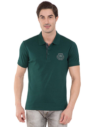 Jockey Men's 24X7 Short Sleeve Sport Polo Shirt, 3911-0103, Small, Eden Green