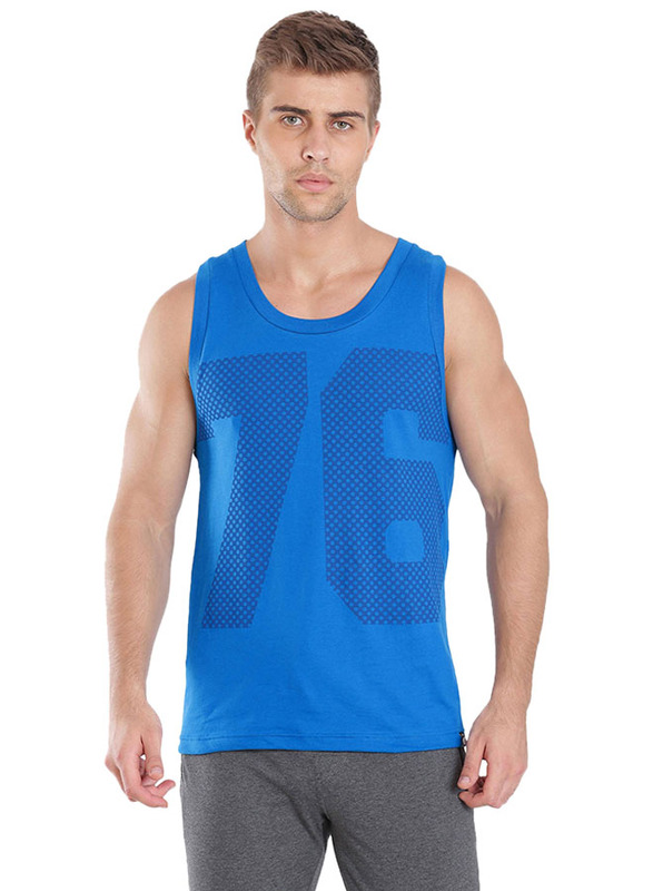 Jockey Men's Sports Sleeveless Tank Top, 9928-0105, Large, Neon/Blue