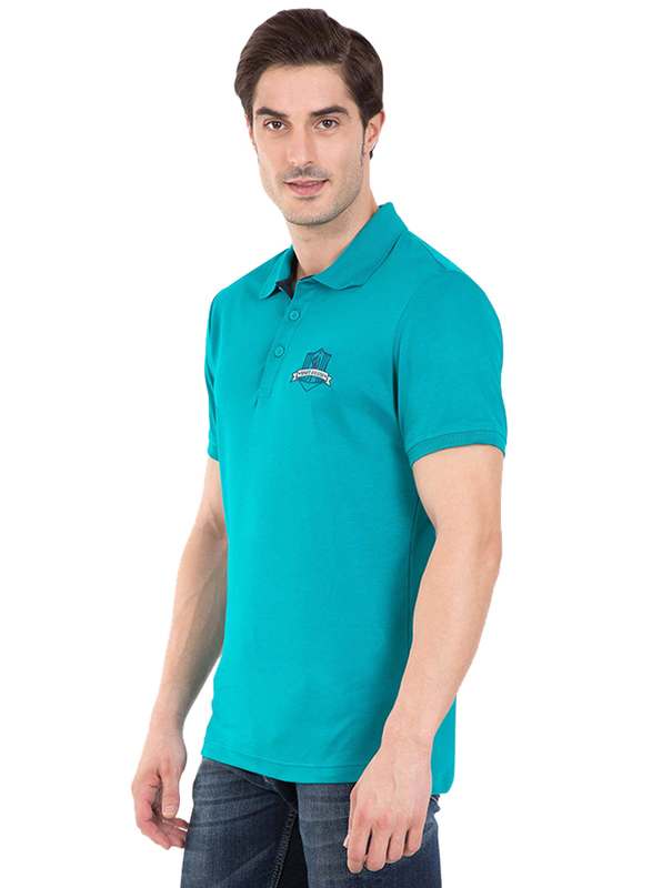 Jockey Men's 24X7 Short Sleeve Sport Polo Shirt, 3911-0103, Small, Deep Atlantis Teal